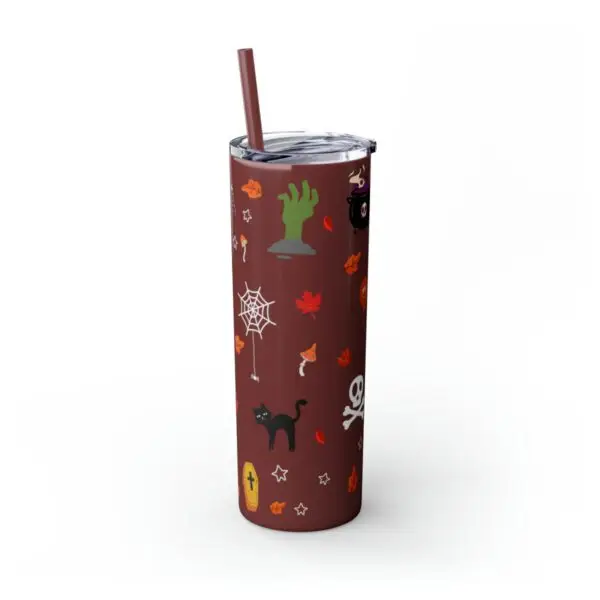 Midnight Magic Halloween Skinny Tumbler with Straw, 20oz - Image 49