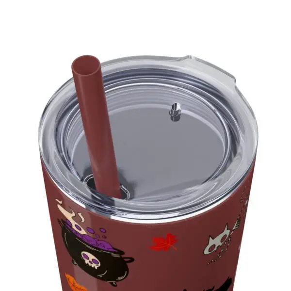 Midnight Magic Halloween Skinny Tumbler with Straw, 20oz - Image 52