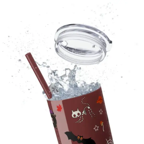 Midnight Magic Halloween Skinny Tumbler with Straw, 20oz - Image 53