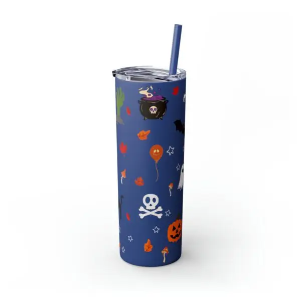 Midnight Magic Halloween Skinny Tumbler with Straw, 20oz - Image 11
