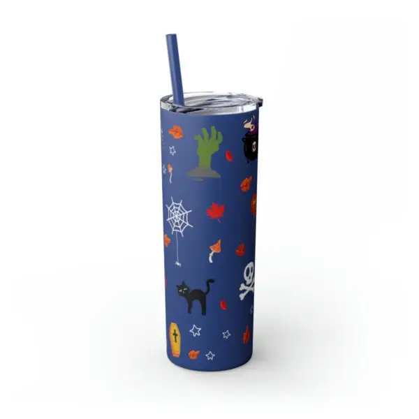 Midnight Magic Halloween Skinny Tumbler with Straw, 20oz - Image 13
