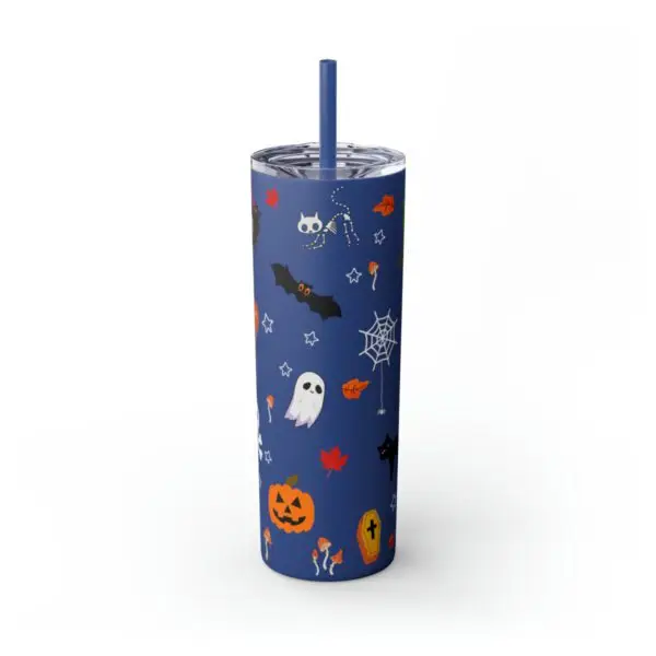Midnight Magic Halloween Skinny Tumbler with Straw, 20oz - Image 10