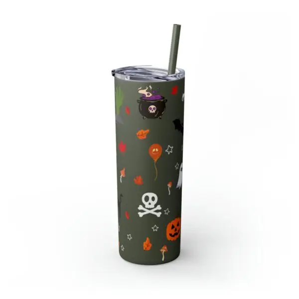 Midnight Magic Halloween Skinny Tumbler with Straw, 20oz - Image 20