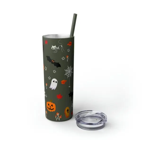 Midnight Magic Halloween Skinny Tumbler with Straw, 20oz - Image 24
