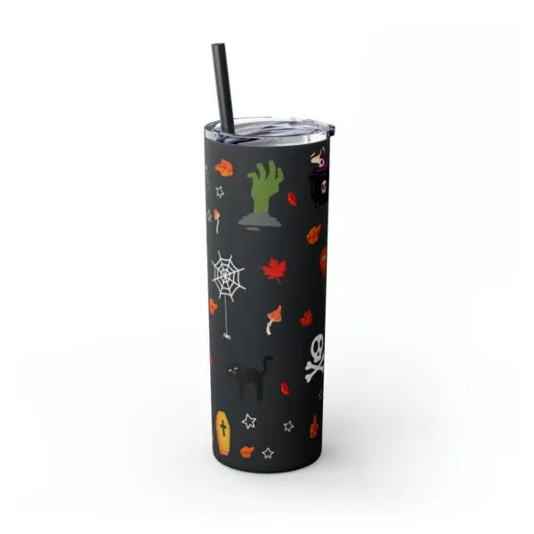 Midnight Magic Halloween Skinny Tumbler with Straw, 20oz - Image 31