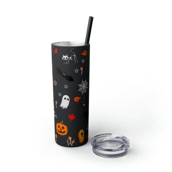 Midnight Magic Halloween Skinny Tumbler with Straw, 20oz - Image 33