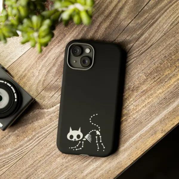 Bony Whiskers Skeleton Kitty Tough Phone Cases - Image 7