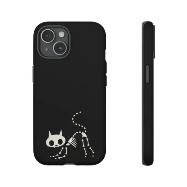 Bony Whiskers Skeleton Kitty Tough Phone Cases - Image 5