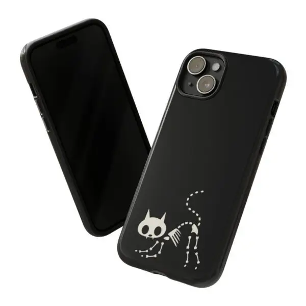 Bony Whiskers Skeleton Kitty Tough Phone Cases - Image 42