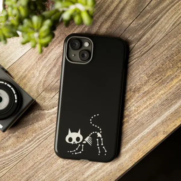 Bony Whiskers Skeleton Kitty Tough Phone Cases - Image 43