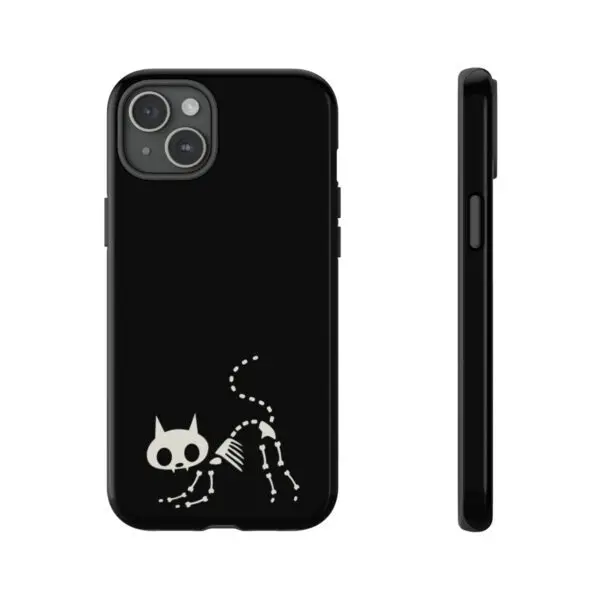 Bony Whiskers Skeleton Kitty Tough Phone Cases - Image 41