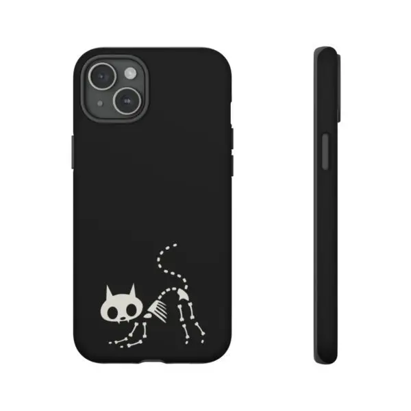 Bony Whiskers Skeleton Kitty Tough Phone Cases - Image 44