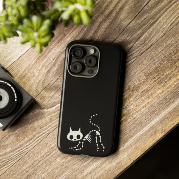 Bony Whiskers Skeleton Kitty Tough Phone Cases - Image 15