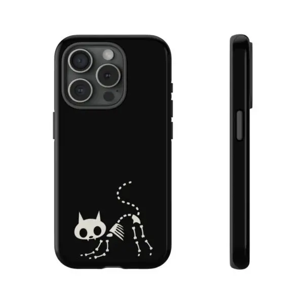 Bony Whiskers Skeleton Kitty Tough Phone Cases - Image 13