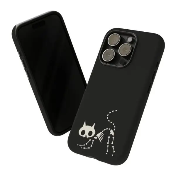 Bony Whiskers Skeleton Kitty Tough Phone Cases - Image 17
