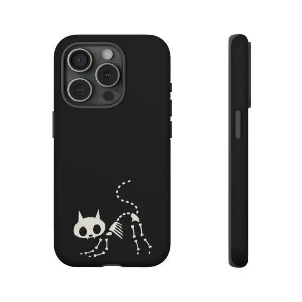 Bony Whiskers Skeleton Kitty Tough Phone Cases - Image 16