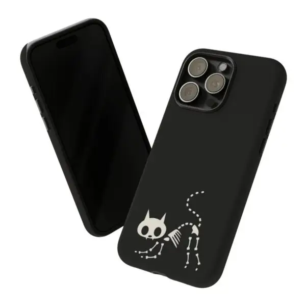 Bony Whiskers Skeleton Kitty Tough Phone Cases - Image 63