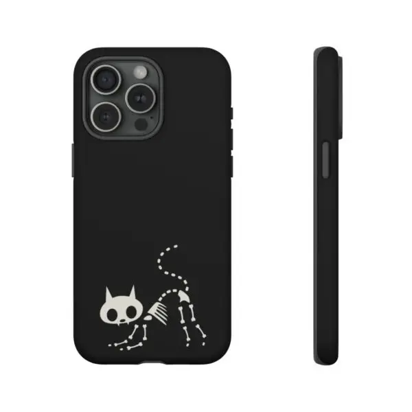 Bony Whiskers Skeleton Kitty Tough Phone Cases - Image 62