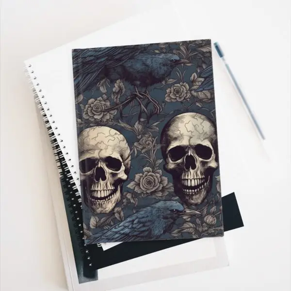 Memento Mori & Raven Reverie Journal - Ruled Line Ravencore Notebook - Image 5