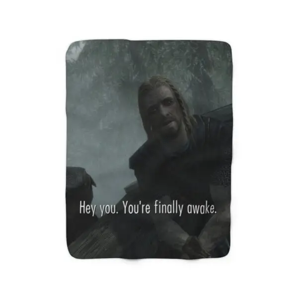 Skyrim Fan Hey You Sherpa Fleece Blanket - Image 2