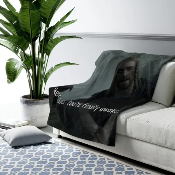 Skyrim Fan Hey You Sherpa Fleece Blanket