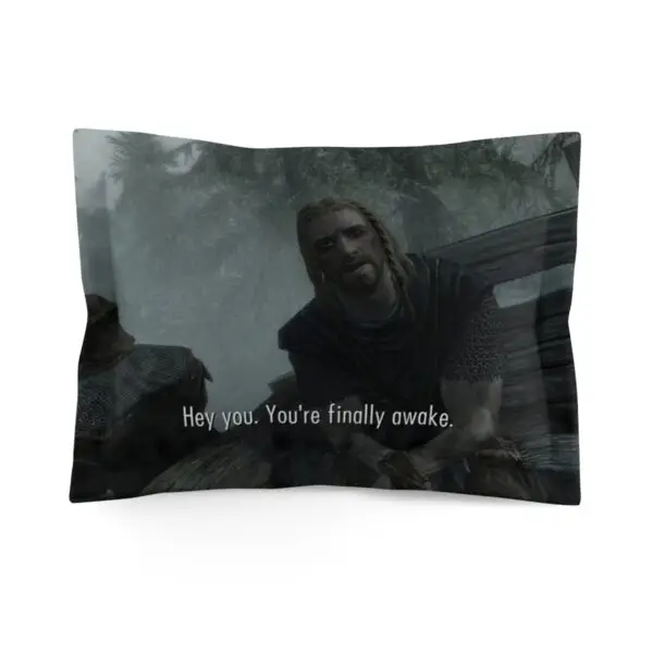 Skyrim Fan Hey You Microfiber Pillow Sham - Image 2