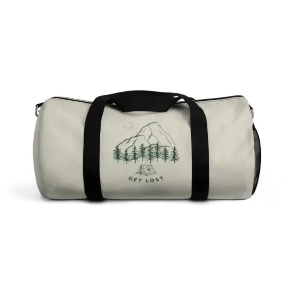 Get Lost in Nature Mountain Scene Duffel Bag