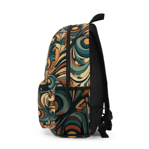 Kaleidoscope Dreams: Colorful Abstract Swirl Backpack - Image 3