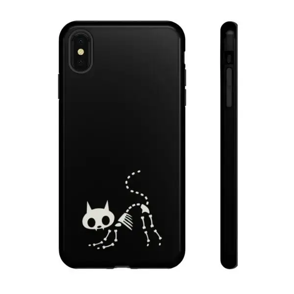 Bony Whiskers Skeleton Kitty Tough Phone Cases - Image 53