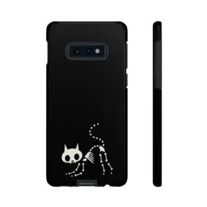 Bony Whiskers Skeleton Kitty Tough Phone Cases