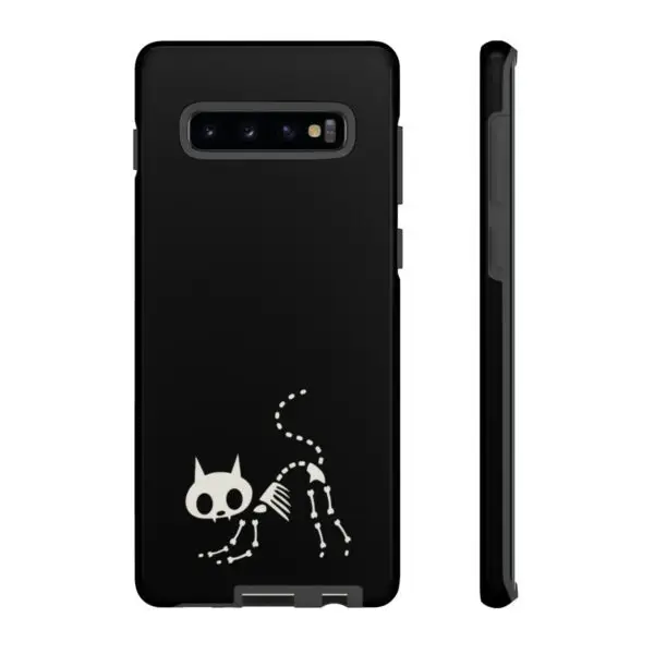 Bony Whiskers Skeleton Kitty Tough Phone Cases - Image 11