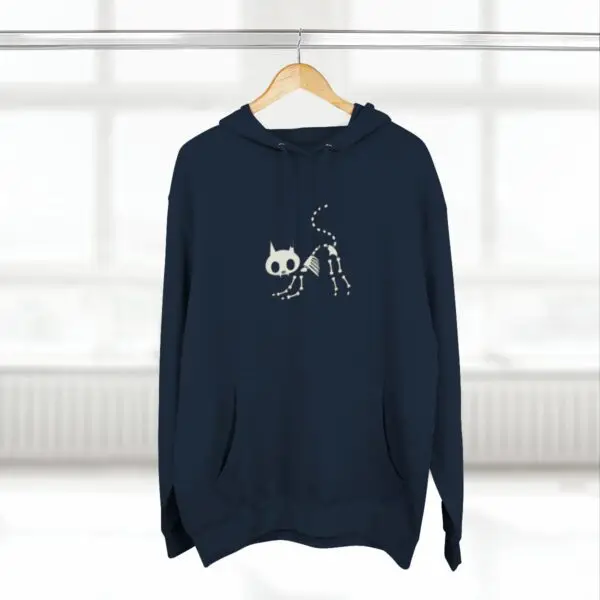 Bony Whiskers Skeleton Kitty Unisex Premium Pullover Hoodie - Image 34