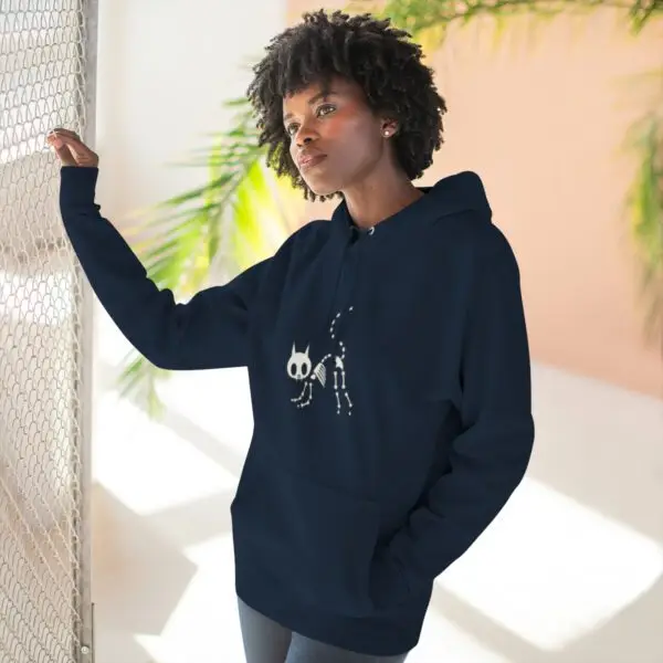 Bony Whiskers Skeleton Kitty Unisex Premium Pullover Hoodie - Image 36