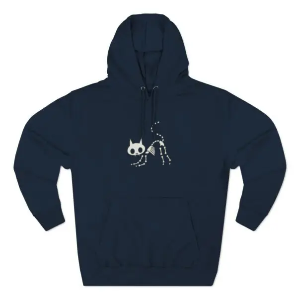 Bony Whiskers Skeleton Kitty Unisex Premium Pullover Hoodie - Image 31