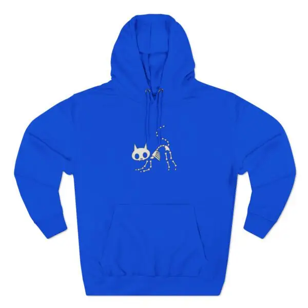 Bony Whiskers Skeleton Kitty Unisex Premium Pullover Hoodie - Image 25