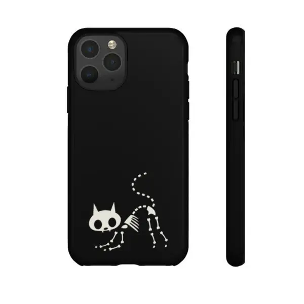 Bony Whiskers Skeleton Kitty Tough Phone Cases - Image 37