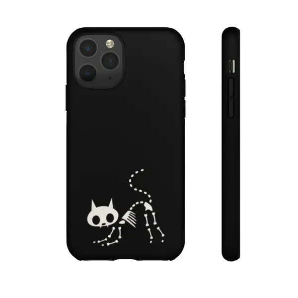 Bony Whiskers Skeleton Kitty Tough Phone Cases - Image 38
