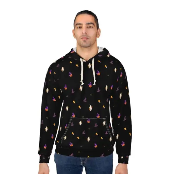 "Spooky Chic" Fun Halloween Unisex Pullover Hoodie (AOP) - Image 4