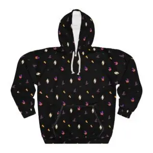"Spooky Chic" Fun Halloween Unisex Pullover Hoodie (AOP)