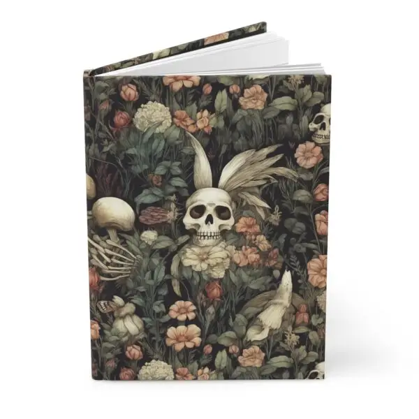 Serenade of Skulls & Blooms Hardcover Journal Matte Notebook - Image 4