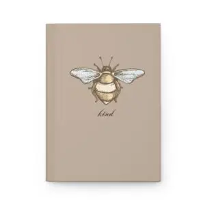 Be Kind Vintage Bee Illustration Hardcover Journal Matte