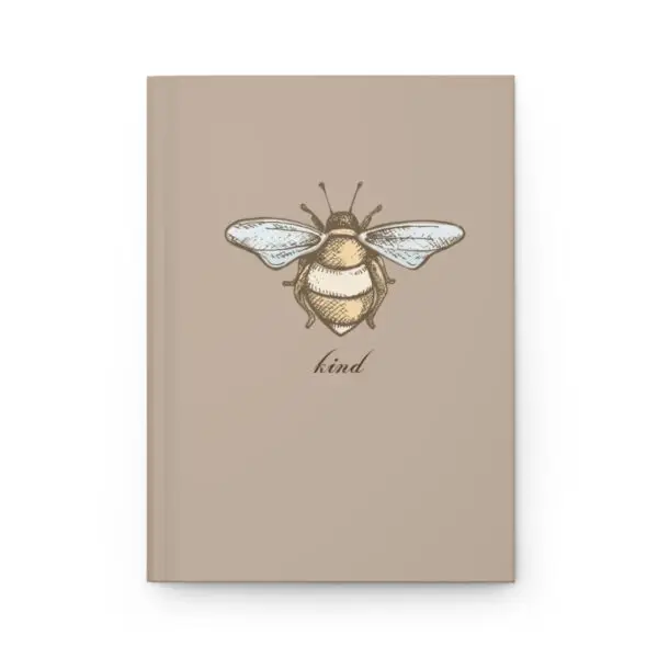 Be Kind Vintage Bee Illustration Hardcover Journal Matte