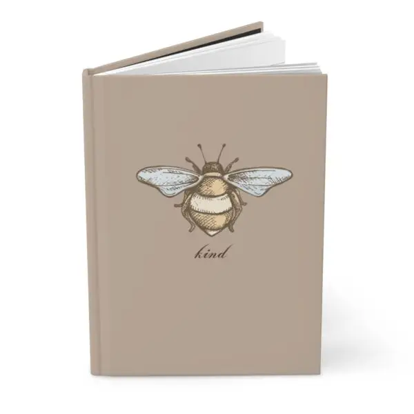 Be Kind Vintage Bee Illustration Hardcover Journal Matte - Image 3