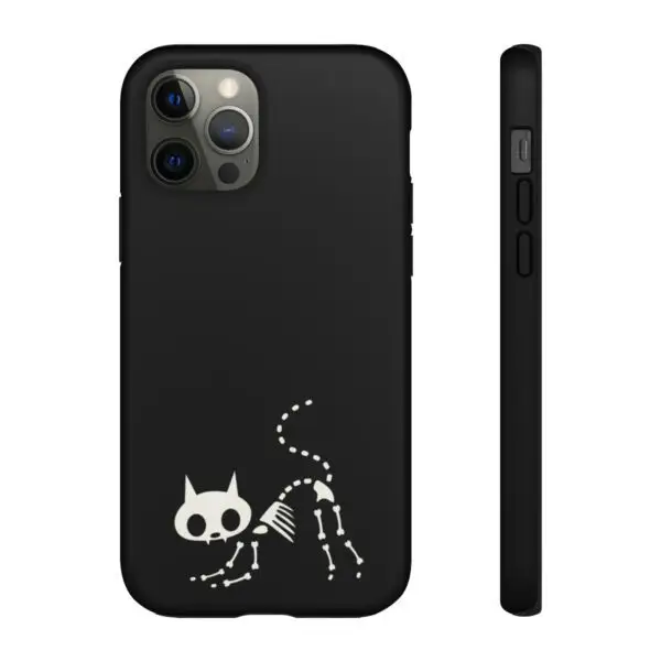 Bony Whiskers Skeleton Kitty Tough Phone Cases - Image 32