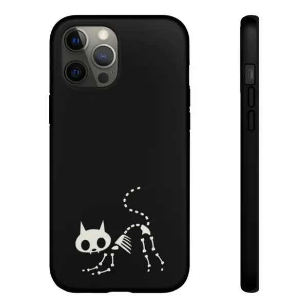 Bony Whiskers Skeleton Kitty Tough Phone Cases - Image 34