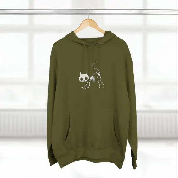 Bony Whiskers Skeleton Kitty Unisex Premium Pullover Hoodie - Image 22