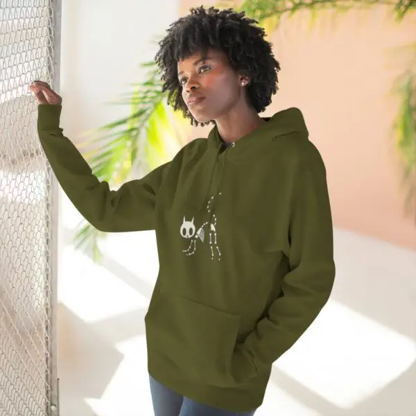 Bony Whiskers Skeleton Kitty Unisex Premium Pullover Hoodie - Image 24