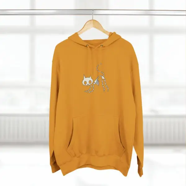 Bony Whiskers Skeleton Kitty Unisex Premium Pullover Hoodie - Image 16
