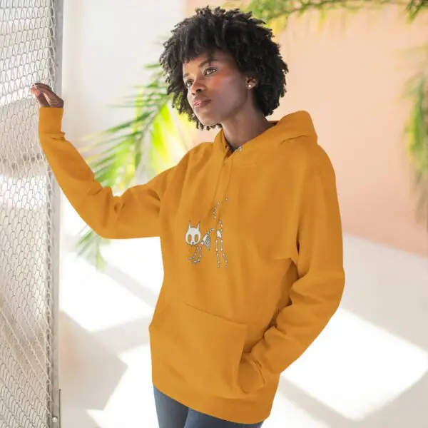 Bony Whiskers Skeleton Kitty Unisex Premium Pullover Hoodie - Image 18