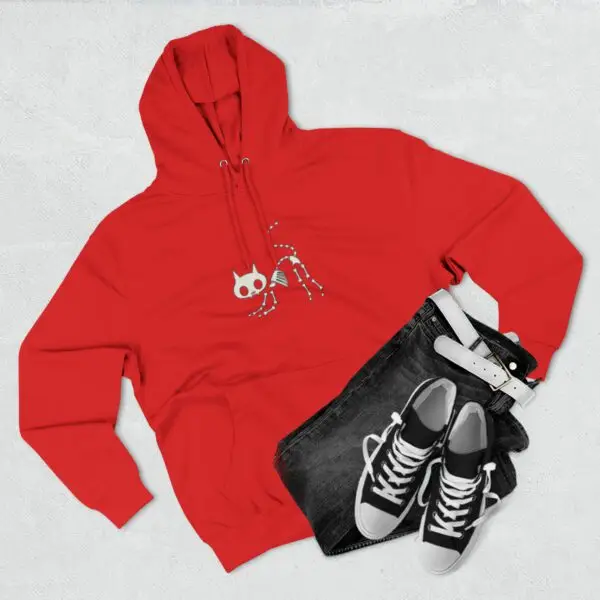 Bony Whiskers Skeleton Kitty Unisex Premium Pullover Hoodie - Image 39